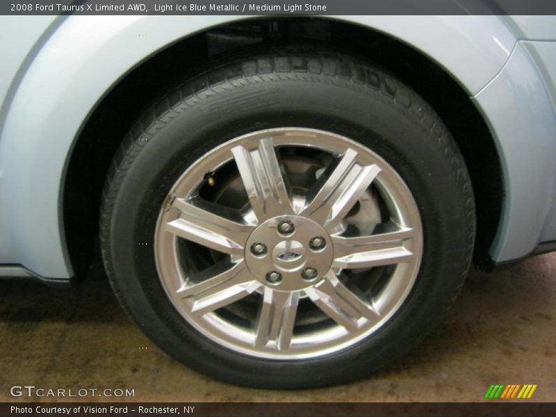 Light Ice Blue Metallic / Medium Light Stone 2008 Ford Taurus X Limited AWD