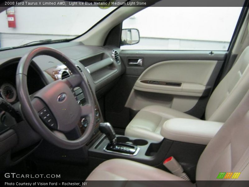 Light Ice Blue Metallic / Medium Light Stone 2008 Ford Taurus X Limited AWD