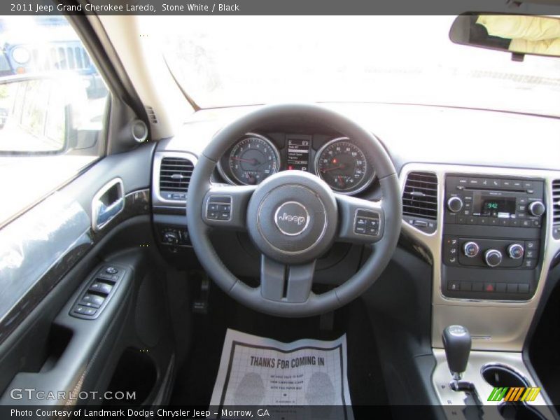 Stone White / Black 2011 Jeep Grand Cherokee Laredo
