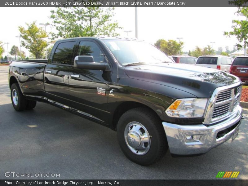 Brilliant Black Crystal Pearl / Dark Slate Gray 2011 Dodge Ram 3500 HD Big Horn Crew Cab Dually