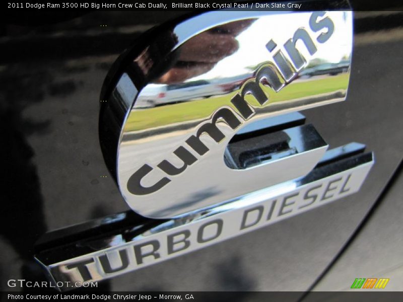Brilliant Black Crystal Pearl / Dark Slate Gray 2011 Dodge Ram 3500 HD Big Horn Crew Cab Dually