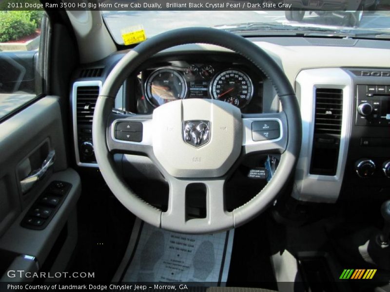 Brilliant Black Crystal Pearl / Dark Slate Gray 2011 Dodge Ram 3500 HD Big Horn Crew Cab Dually