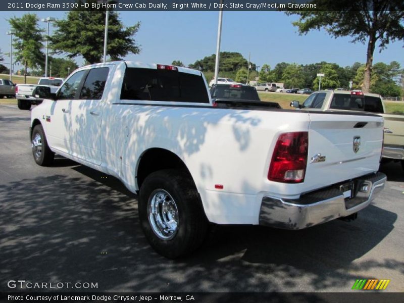 Bright White / Dark Slate Gray/Medium Graystone 2011 Dodge Ram 3500 HD Big Horn Crew Cab Dually
