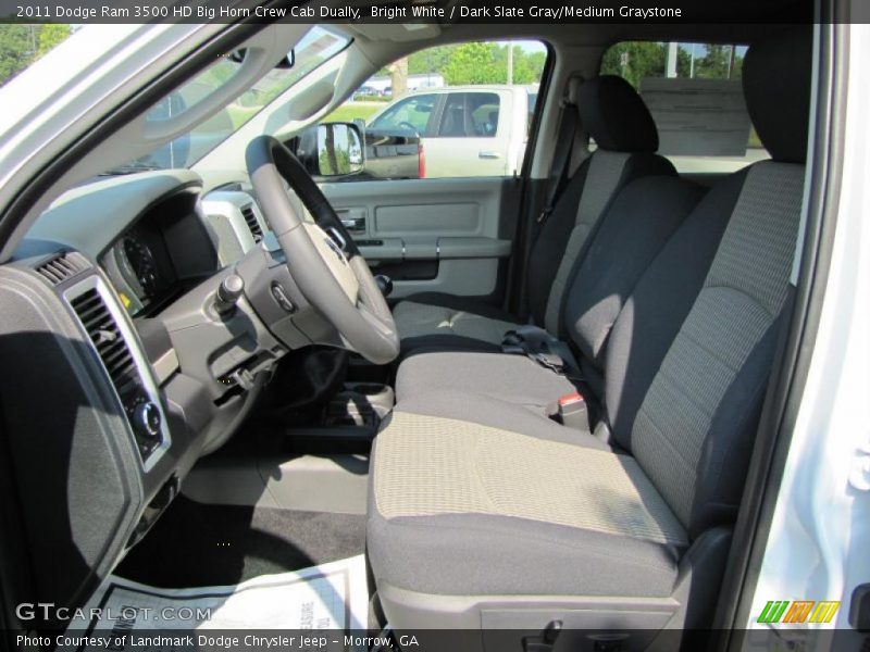 Bright White / Dark Slate Gray/Medium Graystone 2011 Dodge Ram 3500 HD Big Horn Crew Cab Dually