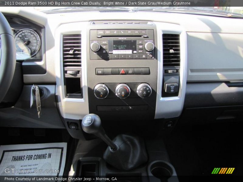 Bright White / Dark Slate Gray/Medium Graystone 2011 Dodge Ram 3500 HD Big Horn Crew Cab Dually