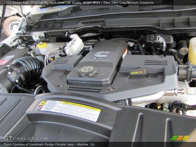 Bright White / Dark Slate Gray/Medium Graystone 2011 Dodge Ram 3500 HD Big Horn Crew Cab Dually