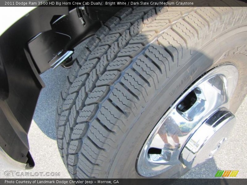 Bright White / Dark Slate Gray/Medium Graystone 2011 Dodge Ram 3500 HD Big Horn Crew Cab Dually