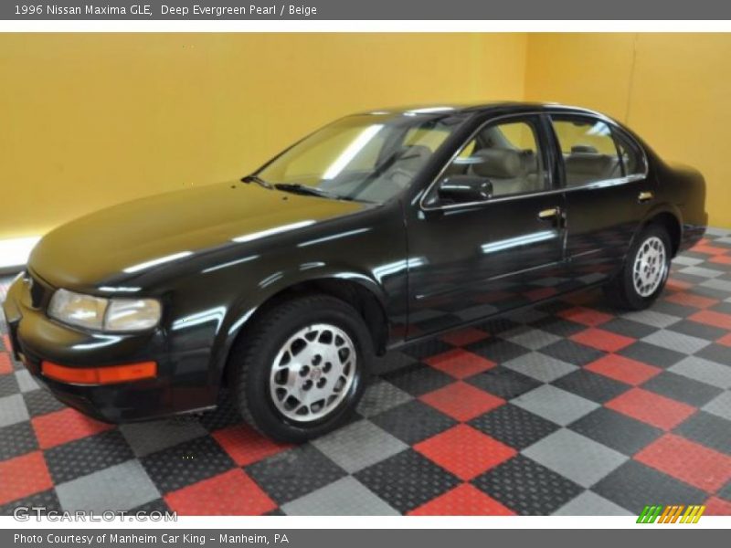 Deep Evergreen Pearl / Beige 1996 Nissan Maxima GLE