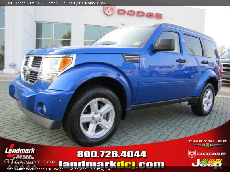 Electric Blue Pearl / Dark Slate Gray 2008 Dodge Nitro SXT