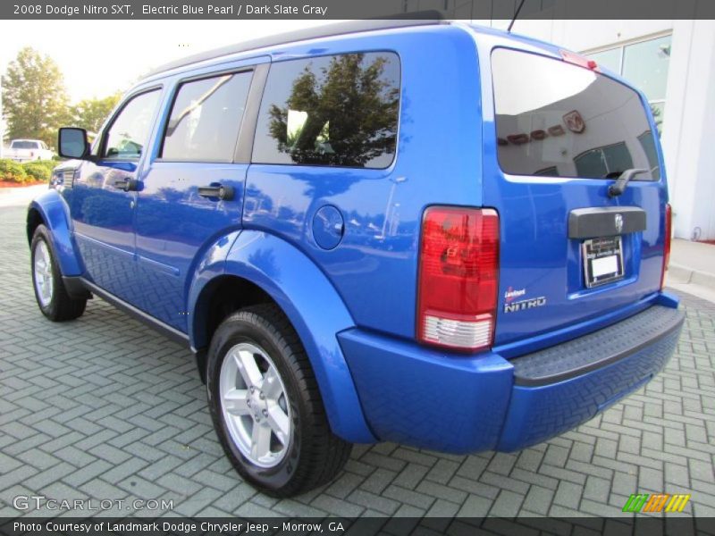 Electric Blue Pearl / Dark Slate Gray 2008 Dodge Nitro SXT