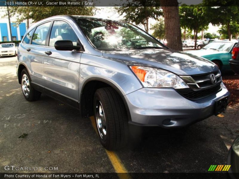 Glacier Blue Metallic / Gray 2010 Honda CR-V LX