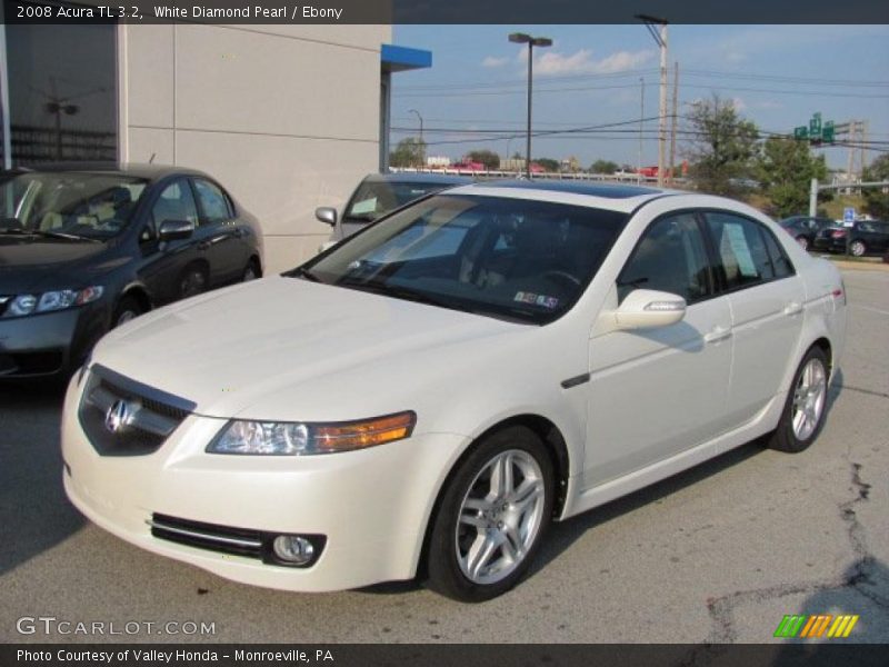 White Diamond Pearl / Ebony 2008 Acura TL 3.2