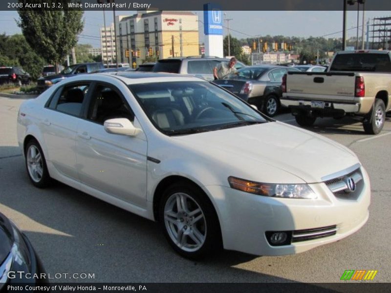 White Diamond Pearl / Ebony 2008 Acura TL 3.2