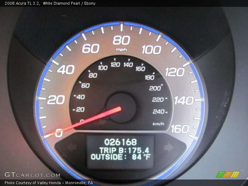 White Diamond Pearl / Ebony 2008 Acura TL 3.2
