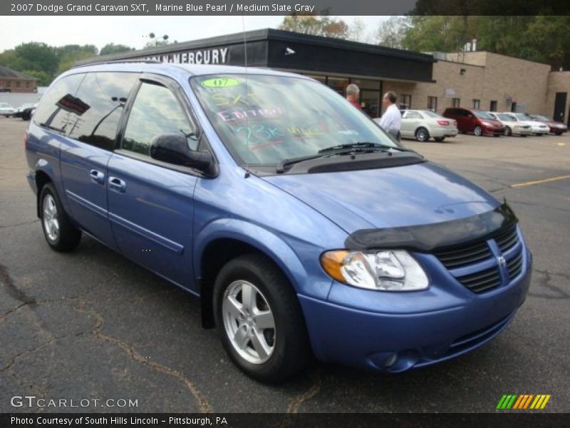 Marine Blue Pearl / Medium Slate Gray 2007 Dodge Grand Caravan SXT