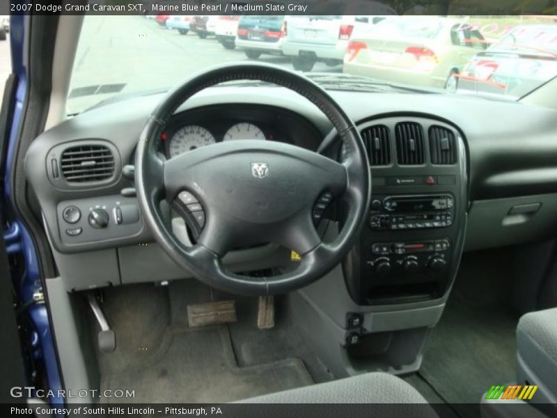 Marine Blue Pearl / Medium Slate Gray 2007 Dodge Grand Caravan SXT