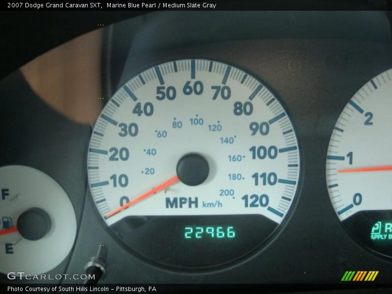 Marine Blue Pearl / Medium Slate Gray 2007 Dodge Grand Caravan SXT