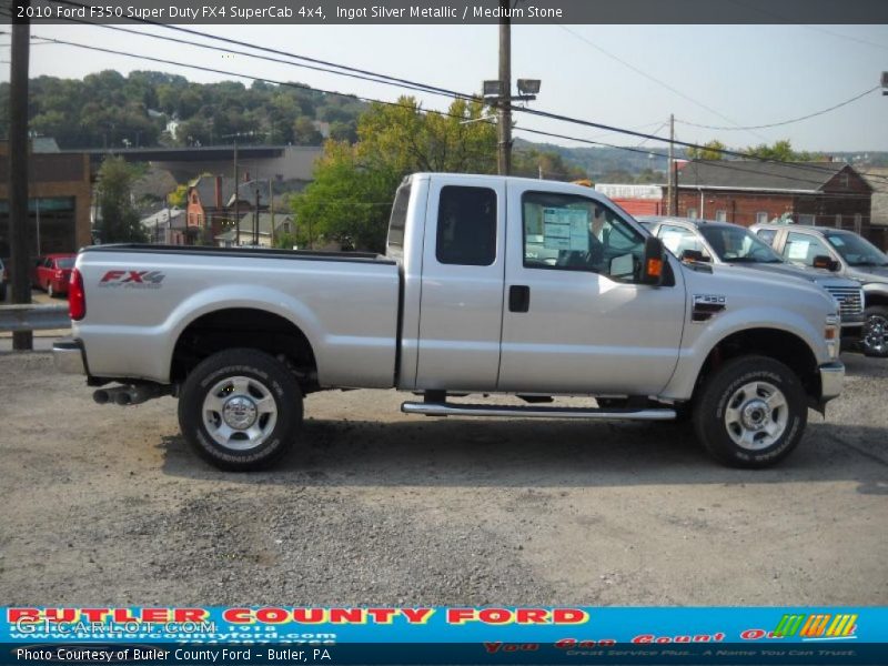 Ingot Silver Metallic / Medium Stone 2010 Ford F350 Super Duty FX4 SuperCab 4x4