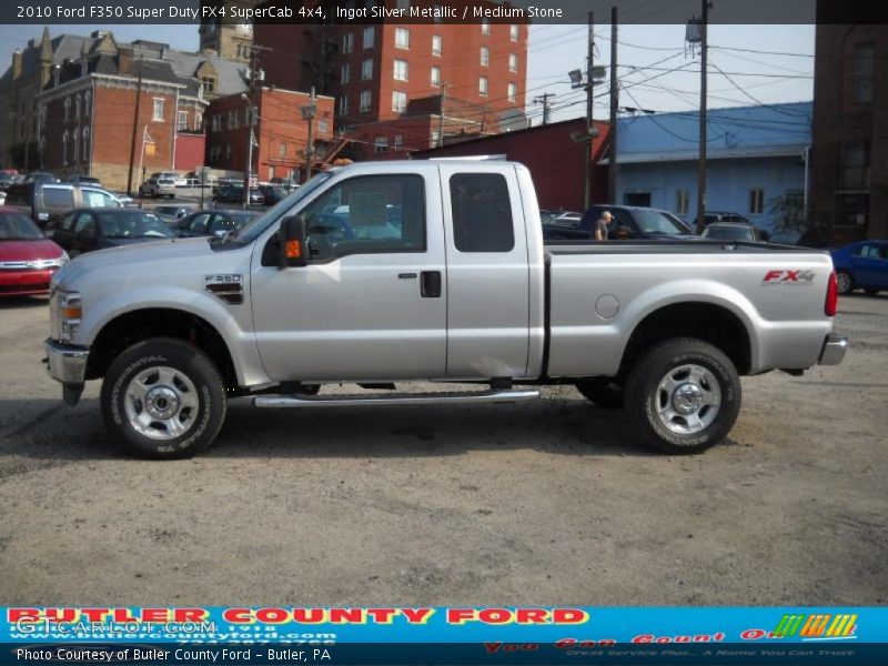 Ingot Silver Metallic / Medium Stone 2010 Ford F350 Super Duty FX4 SuperCab 4x4