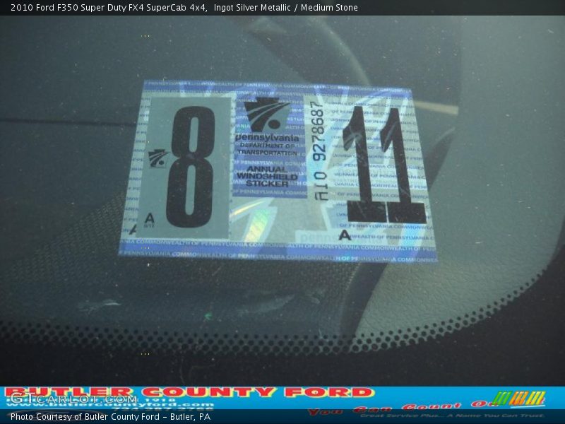 Ingot Silver Metallic / Medium Stone 2010 Ford F350 Super Duty FX4 SuperCab 4x4