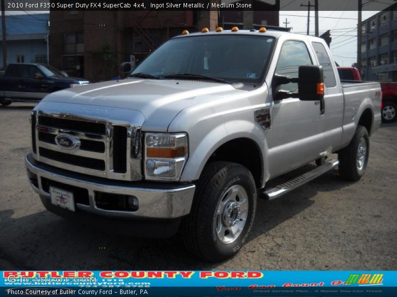 Ingot Silver Metallic / Medium Stone 2010 Ford F350 Super Duty FX4 SuperCab 4x4