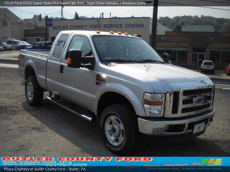 Ingot Silver Metallic / Medium Stone 2010 Ford F350 Super Duty FX4 SuperCab 4x4