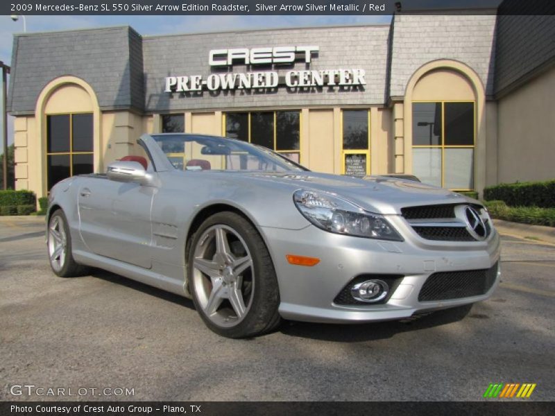 Silver Arrow Silver Metallic / Red 2009 Mercedes-Benz SL 550 Silver Arrow Edition Roadster