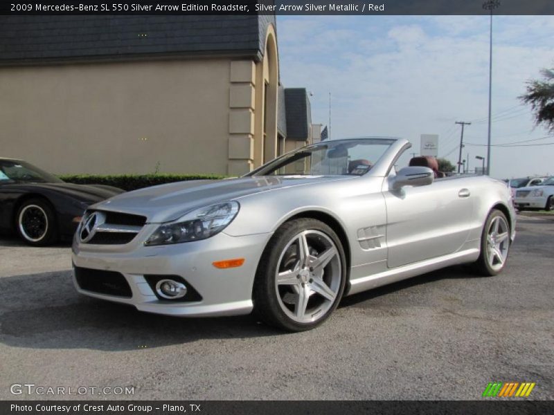 Front 3/4 View of 2009 SL 550 Silver Arrow Edition Roadster