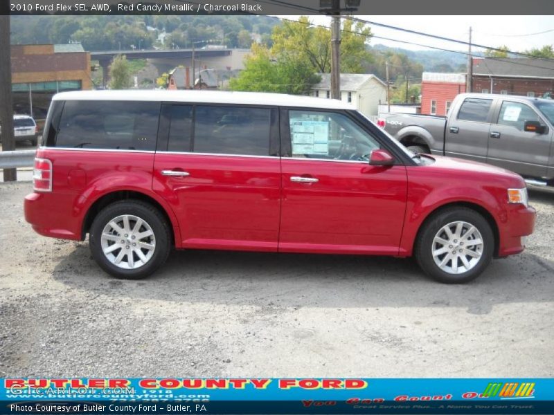Red Candy Metallic / Charcoal Black 2010 Ford Flex SEL AWD