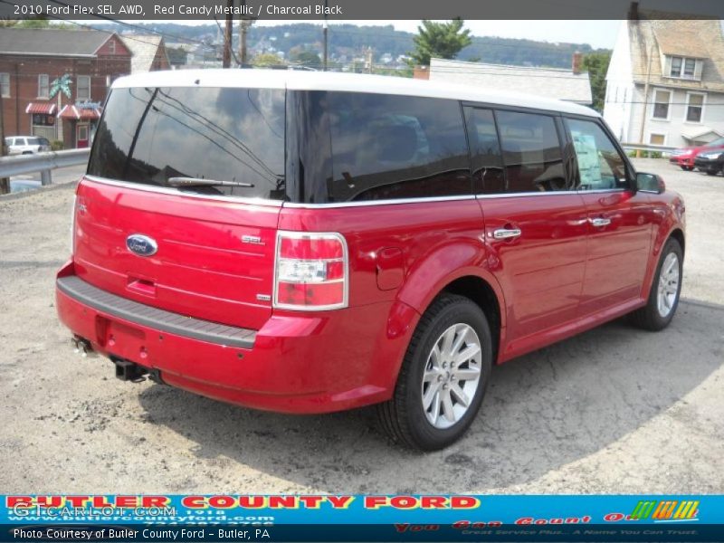 Red Candy Metallic / Charcoal Black 2010 Ford Flex SEL AWD