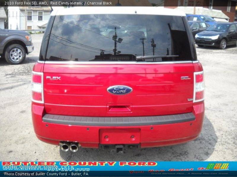 Red Candy Metallic / Charcoal Black 2010 Ford Flex SEL AWD
