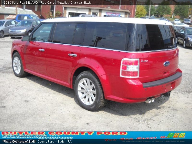 Red Candy Metallic / Charcoal Black 2010 Ford Flex SEL AWD