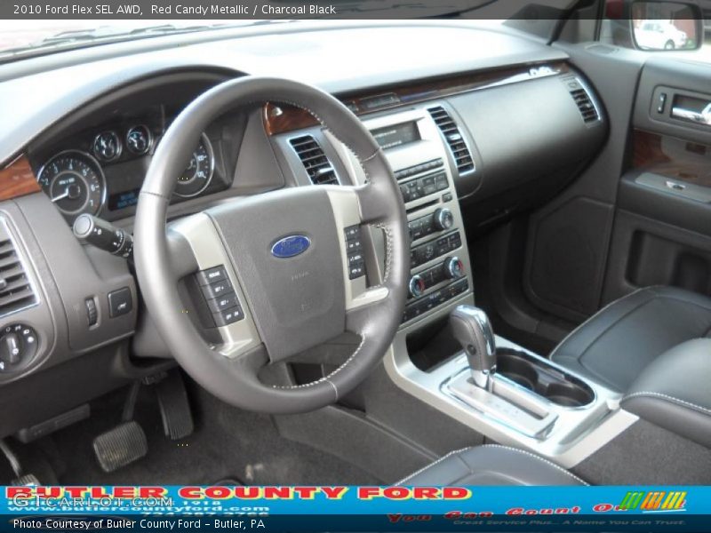 Red Candy Metallic / Charcoal Black 2010 Ford Flex SEL AWD