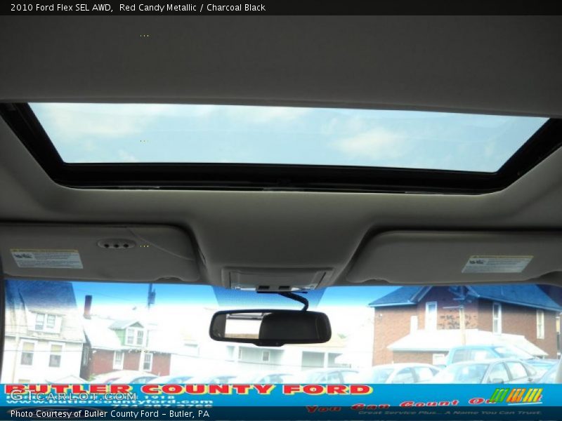 Red Candy Metallic / Charcoal Black 2010 Ford Flex SEL AWD