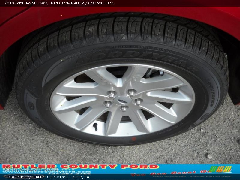 Red Candy Metallic / Charcoal Black 2010 Ford Flex SEL AWD