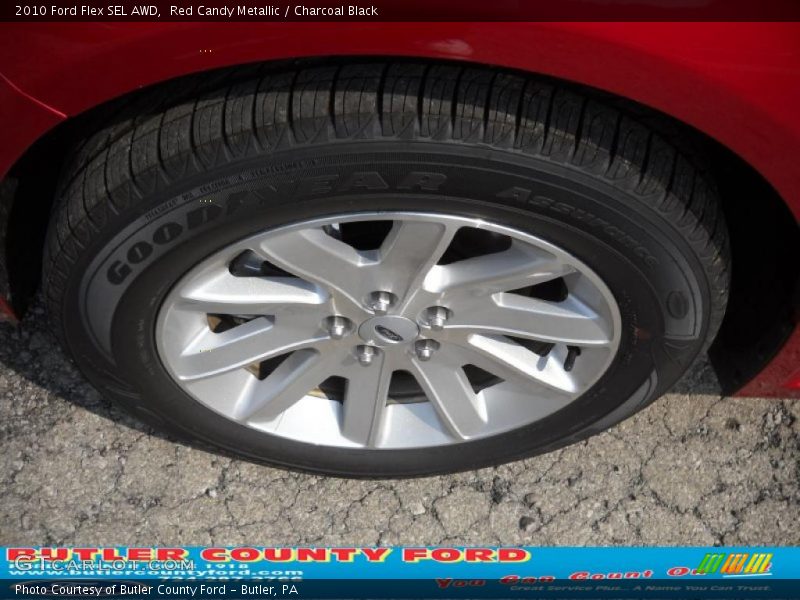 Red Candy Metallic / Charcoal Black 2010 Ford Flex SEL AWD