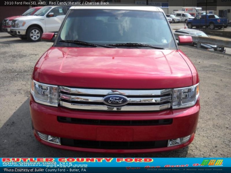 Red Candy Metallic / Charcoal Black 2010 Ford Flex SEL AWD
