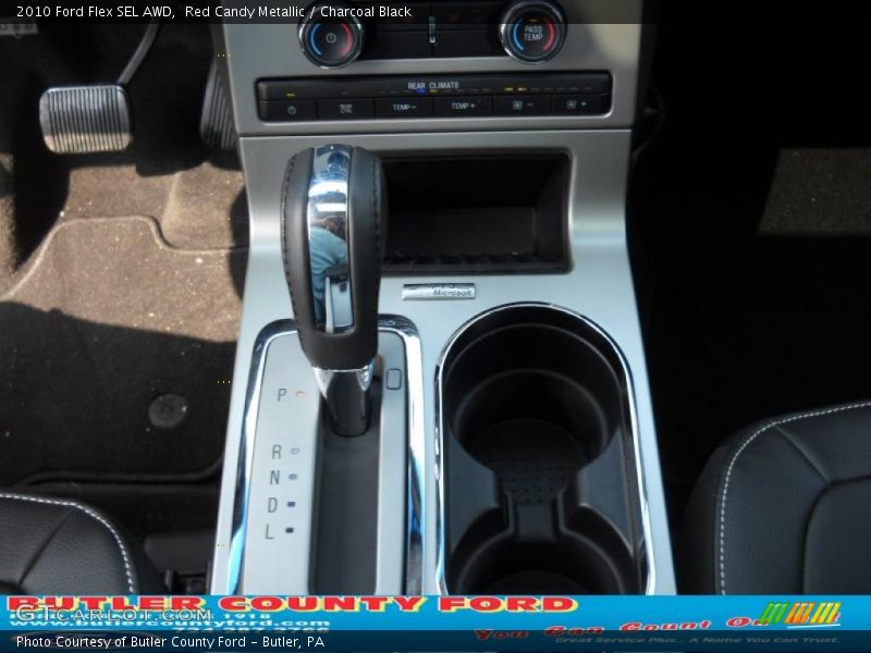 Red Candy Metallic / Charcoal Black 2010 Ford Flex SEL AWD