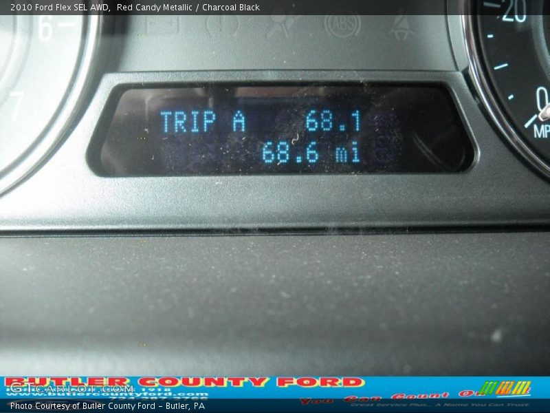 Red Candy Metallic / Charcoal Black 2010 Ford Flex SEL AWD