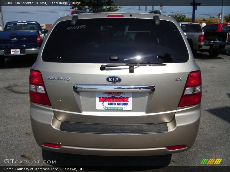 Sand Beige / Beige 2008 Kia Sorento LX 4x4