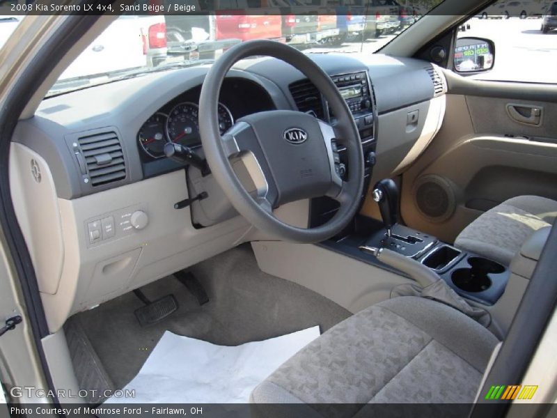 Sand Beige / Beige 2008 Kia Sorento LX 4x4