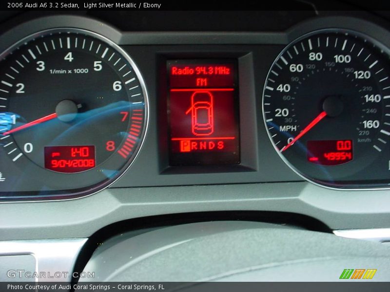 Light Silver Metallic / Ebony 2006 Audi A6 3.2 Sedan