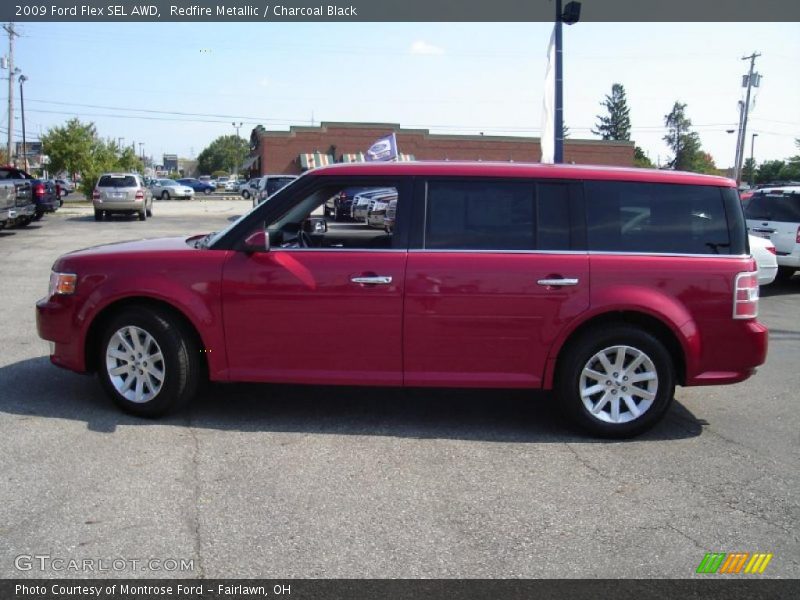 Redfire Metallic / Charcoal Black 2009 Ford Flex SEL AWD