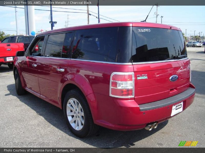 Redfire Metallic / Charcoal Black 2009 Ford Flex SEL AWD