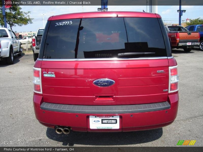 Redfire Metallic / Charcoal Black 2009 Ford Flex SEL AWD