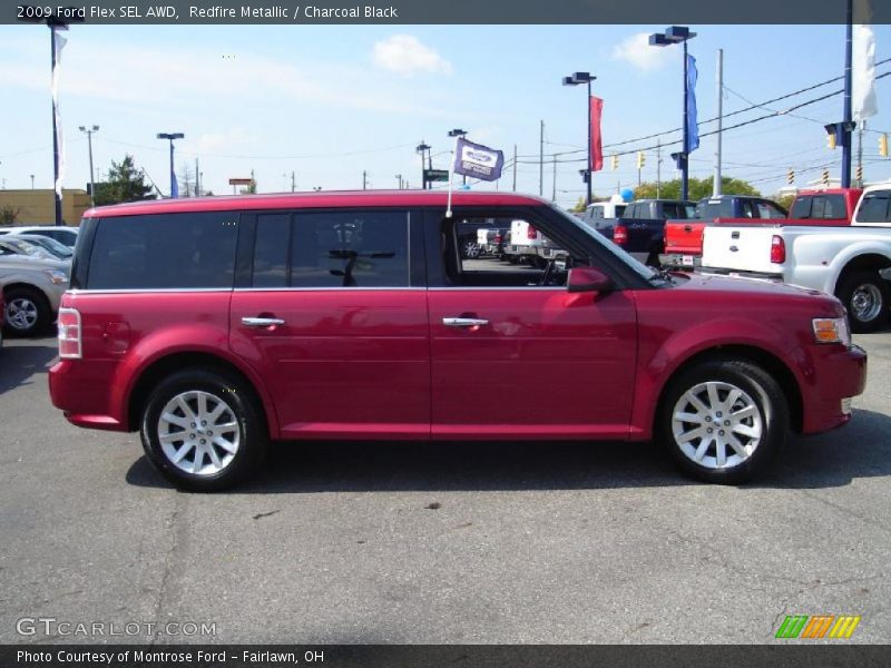 Redfire Metallic / Charcoal Black 2009 Ford Flex SEL AWD
