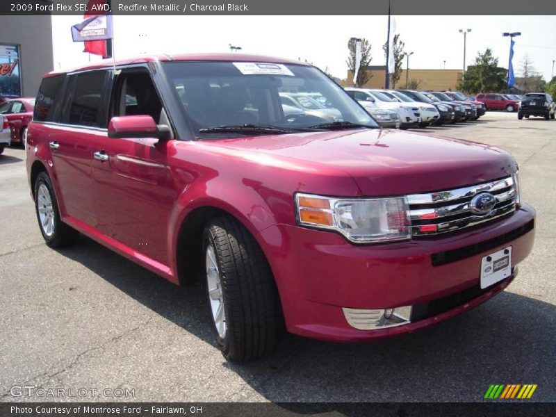 Redfire Metallic / Charcoal Black 2009 Ford Flex SEL AWD