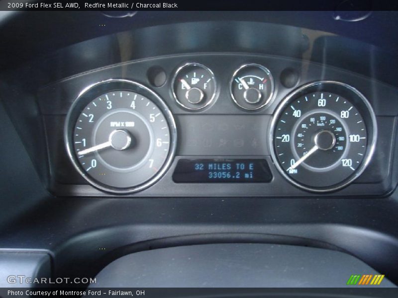 Redfire Metallic / Charcoal Black 2009 Ford Flex SEL AWD