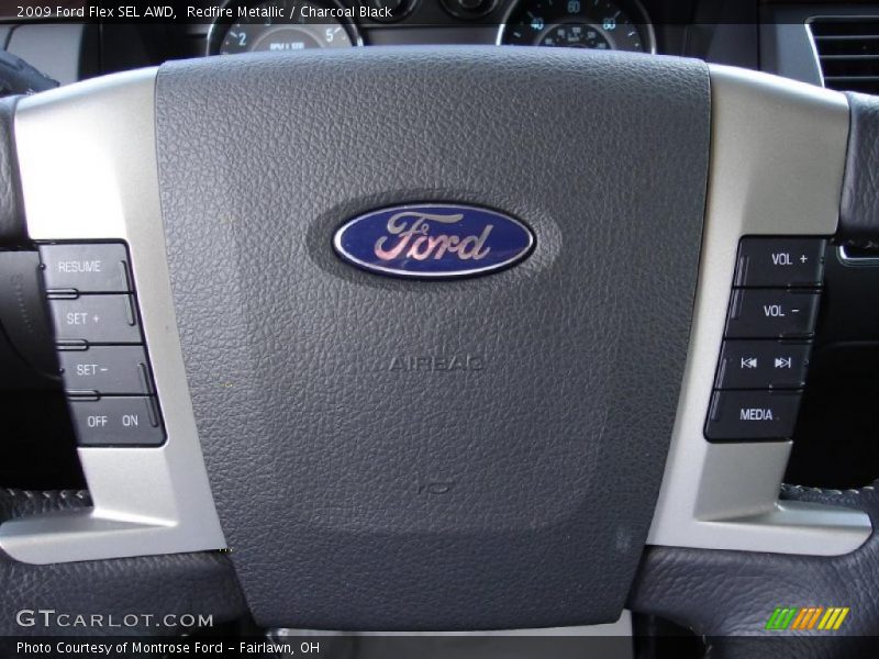 Redfire Metallic / Charcoal Black 2009 Ford Flex SEL AWD