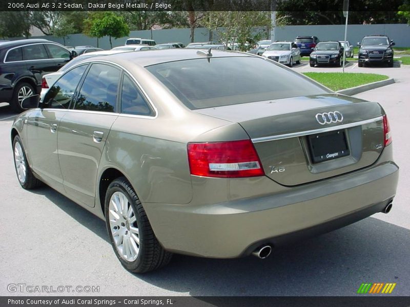 Dakar Beige Metallic / Beige 2006 Audi A6 3.2 Sedan
